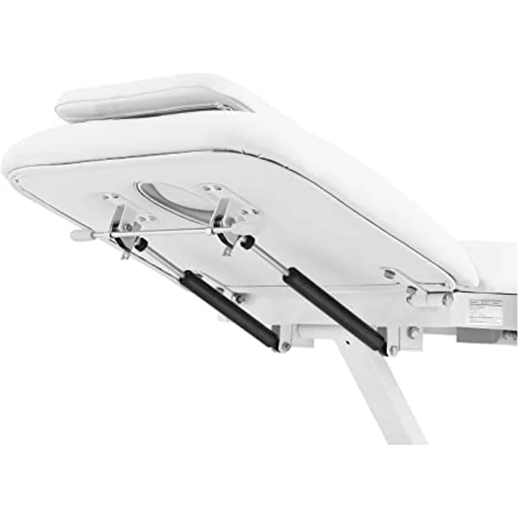 Physa Massageliege elektrisch Massagebank Therapieliege 200 kg Weiß Fußpedal Räder, Höhenverstellbar und mobil – Bild 3