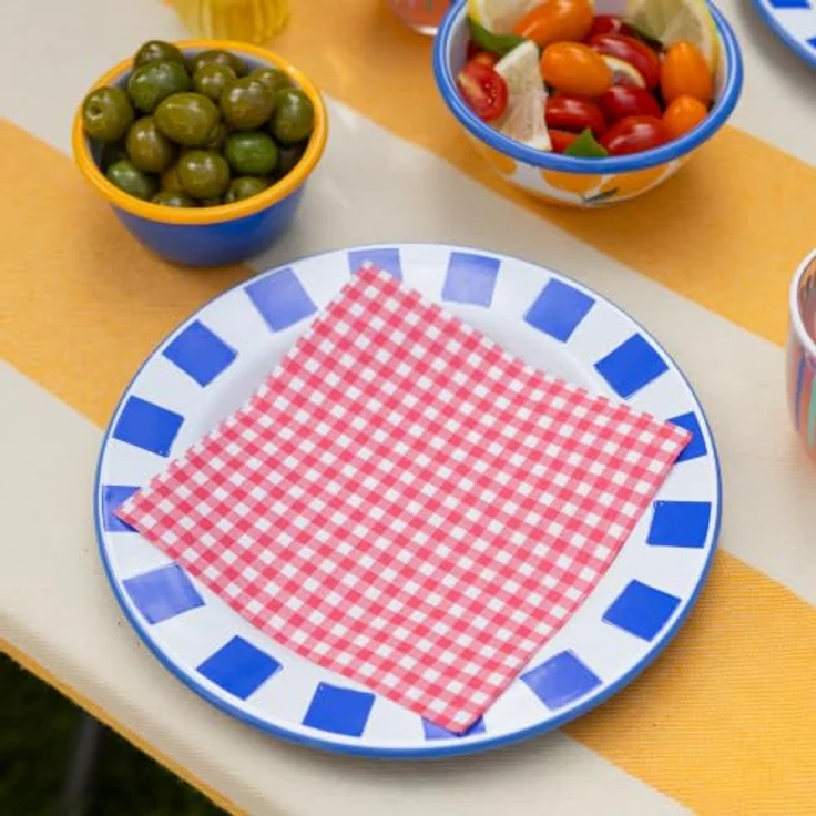 Talking Tables 100 x Rote Karomuster Papierservietten, 2-lagig, 33 cm, Einweg-Partyservietten für Hochzeiten und Feiern, Made in EU – Bild 2