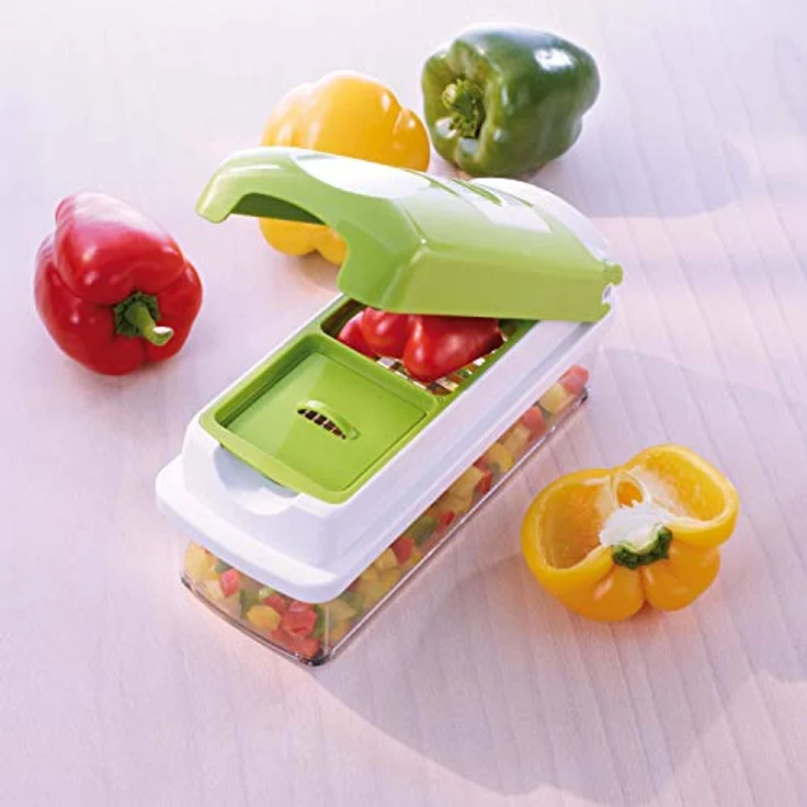 Genius Nicer Dicer Smart 7 Teile Kiwi Schneiden Würfeln Hobeln Obst- und Gemüseschneider Bekannt aus TV NEU – Bild 6