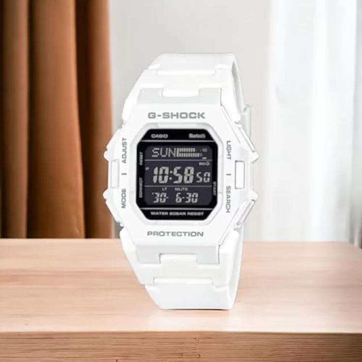 G-SHOCK GD-B500-7ER Damen Armbanduhr, Digitaluhr aus Kunstharz, weiß – Bild 3