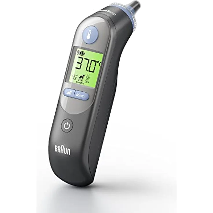 Braun ThermoScan 7 Ohrthermometer mit Age Precision IRT6520B inkl. 21 Einwegschutzkappen, schwarz – Bild 2