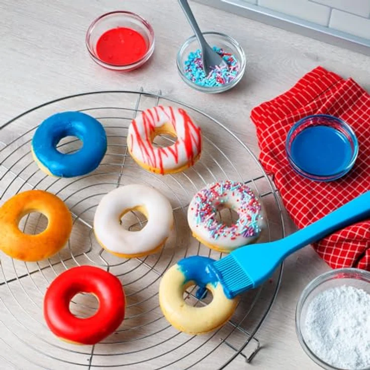 Lurch FlexiForm Donuts 26x26cm, Silikonbackform für 9 Donuts, temperaturbeständig von -40°C bis +240°C, lebensmittelecht, leicht zu reinigen – Bild 4