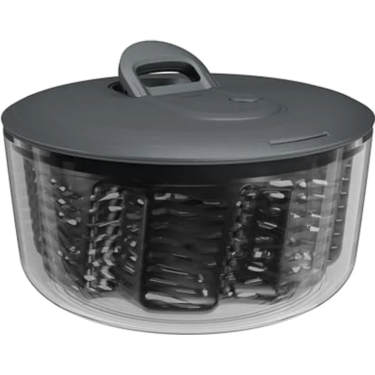 Zyliss Easy Spin Salatschleuder Groß, 6L mit Seilzug, AquaVent™-Technologie, rutschfester Boden und integrierter Stopptaste, spülmaschinenfest