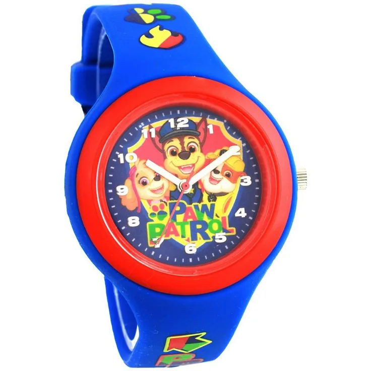 PAW PATROL Kinderarmbanduhr Quartz Silikonarmband, Analog Metall Quarzuhrwerk 35 mm - Blau - Preisvergleich