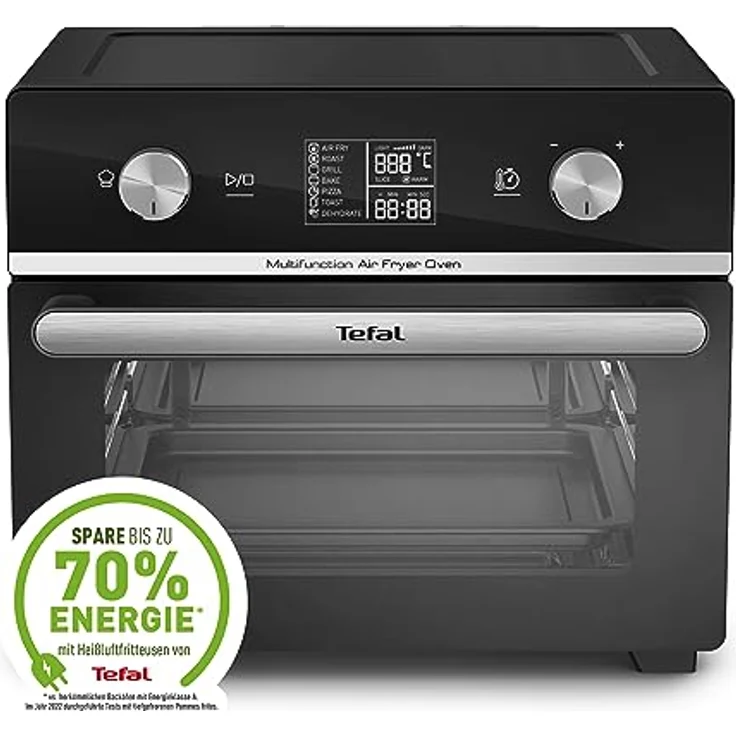 Tefal FW6058 Multifunction Air Fryer Oven Heißluftfritteuse und Multifunktionsofen | 20 L Kapazität | 10 Auto-Programme | energiesparend | digitales Touchdisplay | inkl. Zubehör, Schwarz – Bild 3