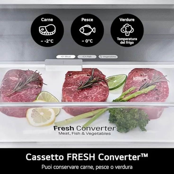 LG GBV22NCBPY Gefrierkombination, Total No Frost, Smart Inverter Compressor, DoorCooling+, 387 Liter, silber – Bild 5