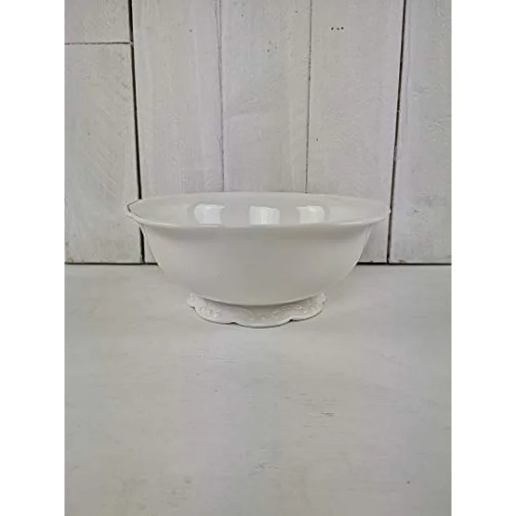 Chic Antique große Schale "Provence", Porzellanschale für Obst und Salat, weiß, Ø 23 cm, Höhe 9 cm