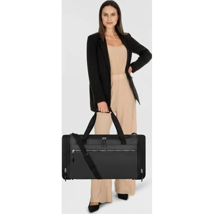 bugatti Blanc Delight Weekender Reisetasche, 65 cm, schwarz, 100% Polyester, ideal für Reisen – Bild 2