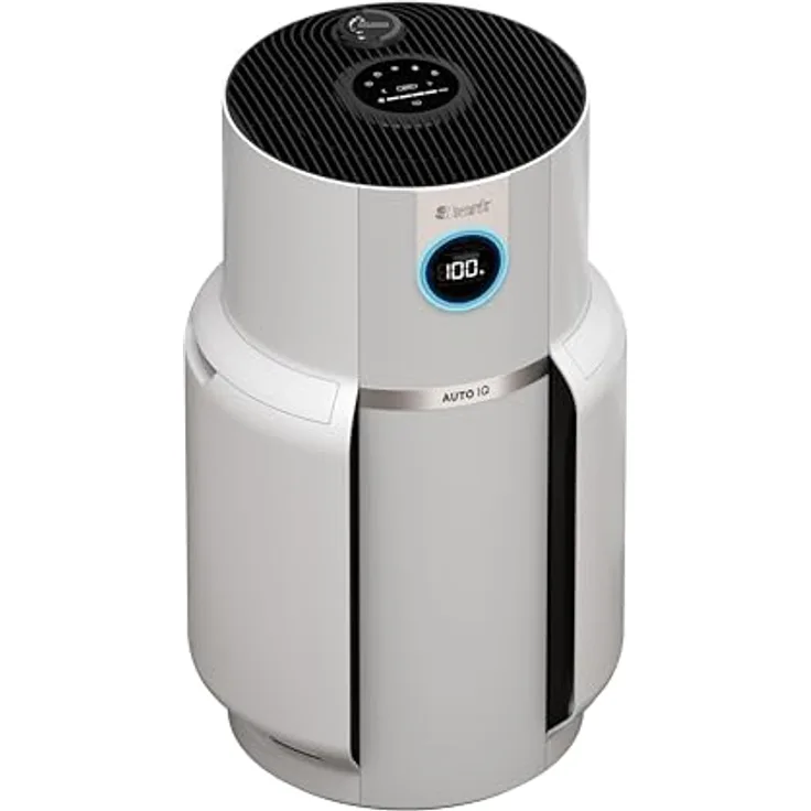 Shark HP3000 NeverChange5 Luftreiniger MAX: Große Räume bis 130 m², HEPA-Filter hält 5 Jahre, fängt 99,97 Prozent Allergene ein (Staub, Pollen, Tierhautschuppen), Auto-Modus, Leise, LED-Anzeige, Weiß HP300EU