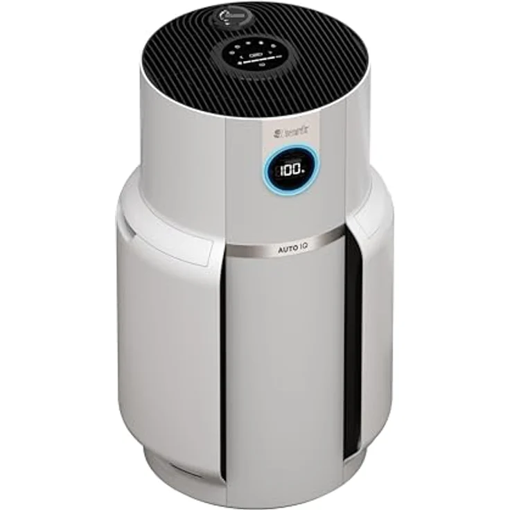 Shark HP3000 NeverChange5 Luftreiniger MAX: Große Räume bis 130 m², HEPA-Filter hält 5 Jahre, fängt 99,97 Prozent Allergene ein (Staub, Pollen, Tierhautschuppen), Auto-Modus, Leise, LED-Anzeige, Weiß HP300EU – Bild 1