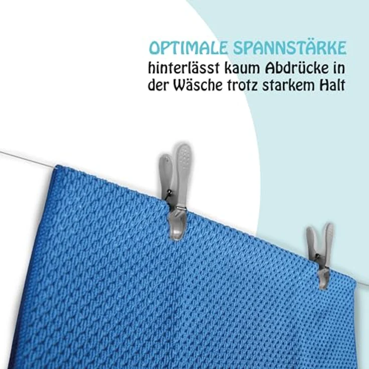 ProHome Wäscheklammern Kunststoffklammerset, farbechte Textilklammern aus robustem Kunststoff, 20 Stück in Grün und Grau oder Grau und Rosa – Bild 7