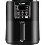 KUPU Heißluftfritteuse, 6L Airfryer, 360°Luftzirkulationstechnologie, 6-in-1 Kompakte Heissluftfritteuse, Ölfrei, 1500W, 40-200°C, spülmaschinenfeste Körbe