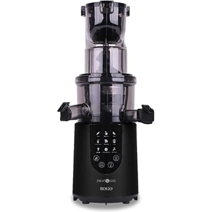 Sogo SS-5125 Cold Press Entsafter, Digital Touch Control, 200W, BPA Free, Easy Cleaning, Low Energy Consumption
