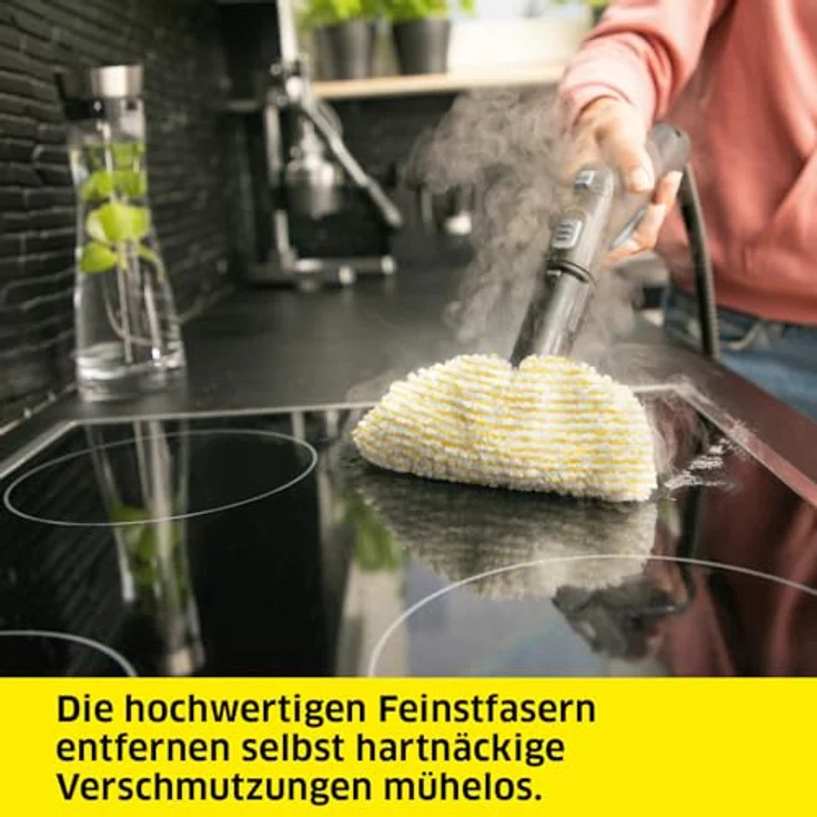 Kärcher Handdüse Überzugsset, Hochwertige Feinstfaser für gründliche Reinigung auf Hartflächen, mit Gummizug, weiß - Preisvergleich – Bild 3