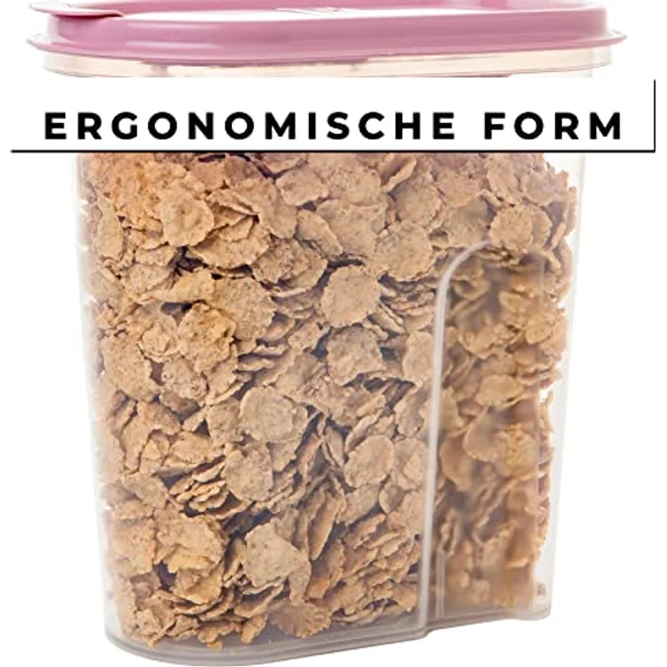 Centi 4er Set Mix 5L, transparente Schüttdosen mit Klappdeckeln und Ausgießer für Lebensmittelaufbewahrung – Bild 4