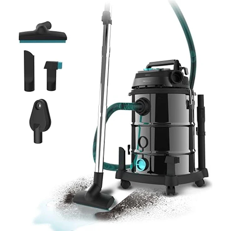 Cecotec Conga Rockstar Wet & Dry Steel Pro Tool, 30L Nass- und Trockensauger mit 1600W, Doppelfiltersystem und Zubehörkit – Bild 1