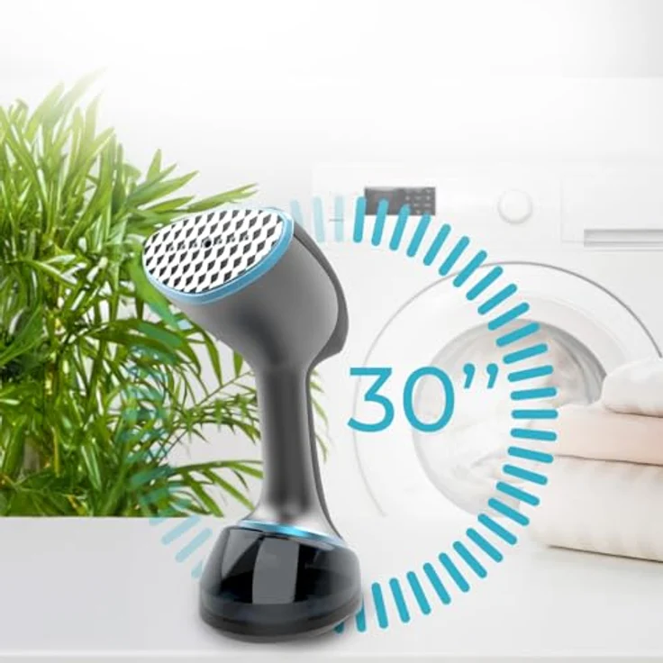 Cecotec 08510 Tragbare Dampfbürste, 1800 W, 360 ml Wassertank, 20 g/min Dampfleistung, Aufheizzeit 0,5 min, Schwarz und Blau – Bild 6