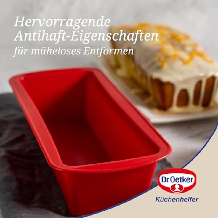 Dr. Oetker Kastenform 24 cm Flexxibel, Königskuchenform aus Silikon, Brotbackform für eindrucksvolle Kreationen, hochwertige Silikon-Kuchenform, Menge: 1 Stück – Bild 5