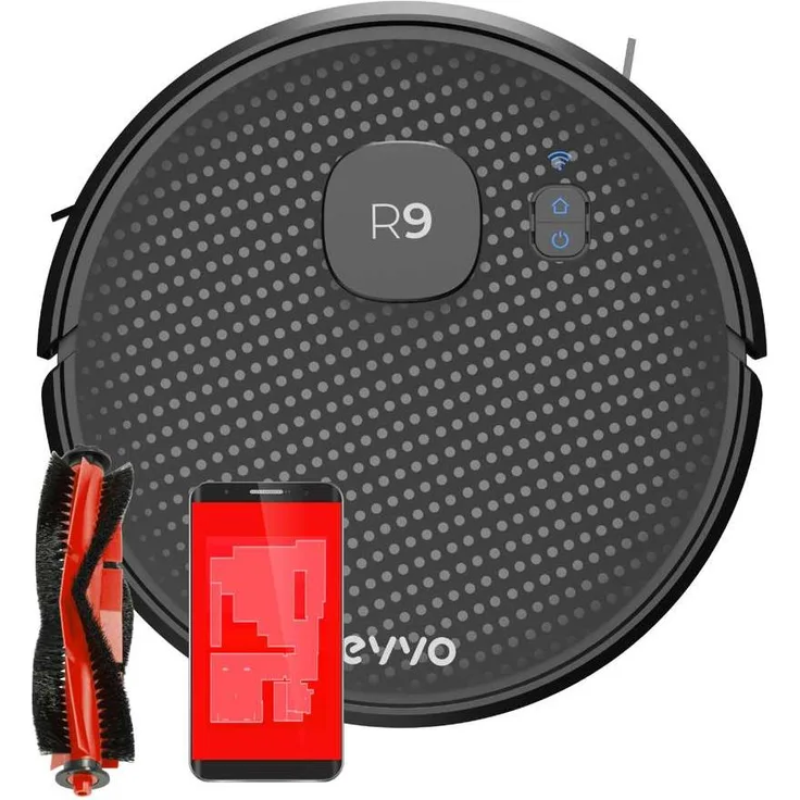 Cecotec EVVO Saugroboter R9, Lasertechnologie, 3000 Pa Saugkraft, 110 Min. Laufzeit, App-Steuerung, leise mit 65 dB