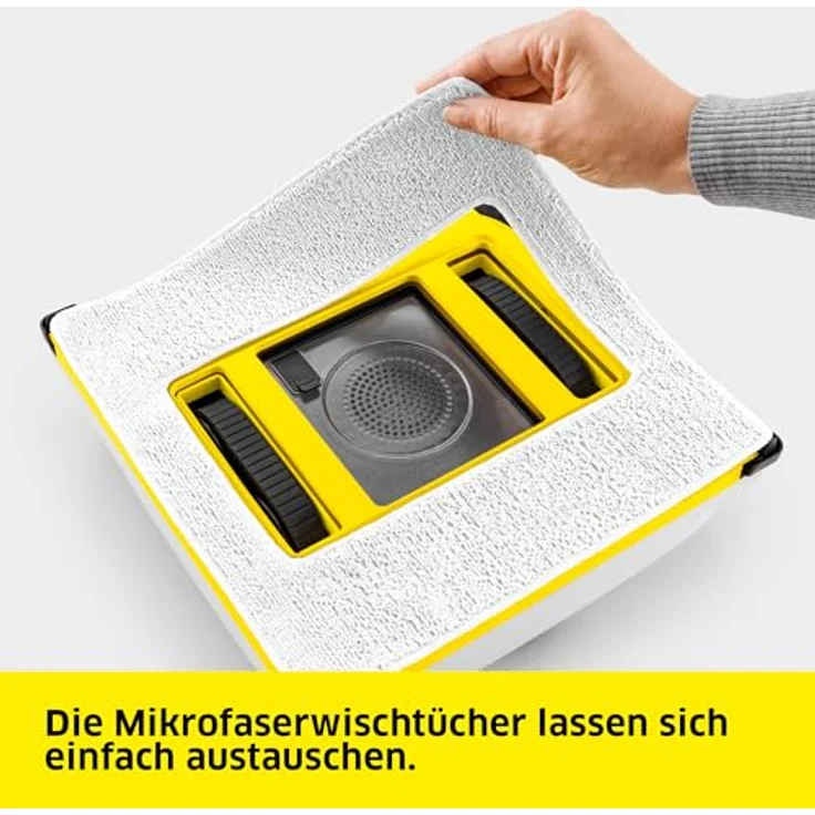 KÄRCHER Fensterputzroboter RCW 4, Vakuumtechnologie mit 4 Sensoren, inkl. Fensterreinigungsmittel RM 503, Fernbedienung, Not-Akku und Sicherungsseil – Bild 5