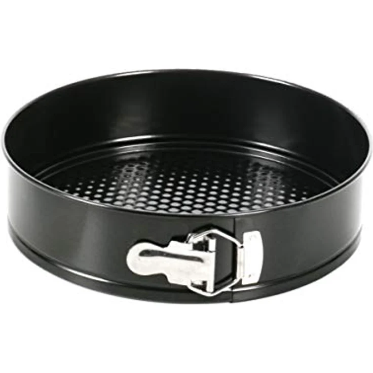 Bubble-Store Kuchen Springform Ø 26 cm mit Deckel und Tragegriff, Stahl Rundspringform zum Backen, Backform antihaftbeschichtet, schwarz – Bild 2