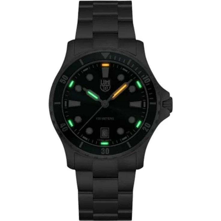 Luminox Herrenuhr Sport Timer Stahl/Grün XS.0957, Schweizer Quarzwerk, Antireflex-Saphirglas – Bild 3