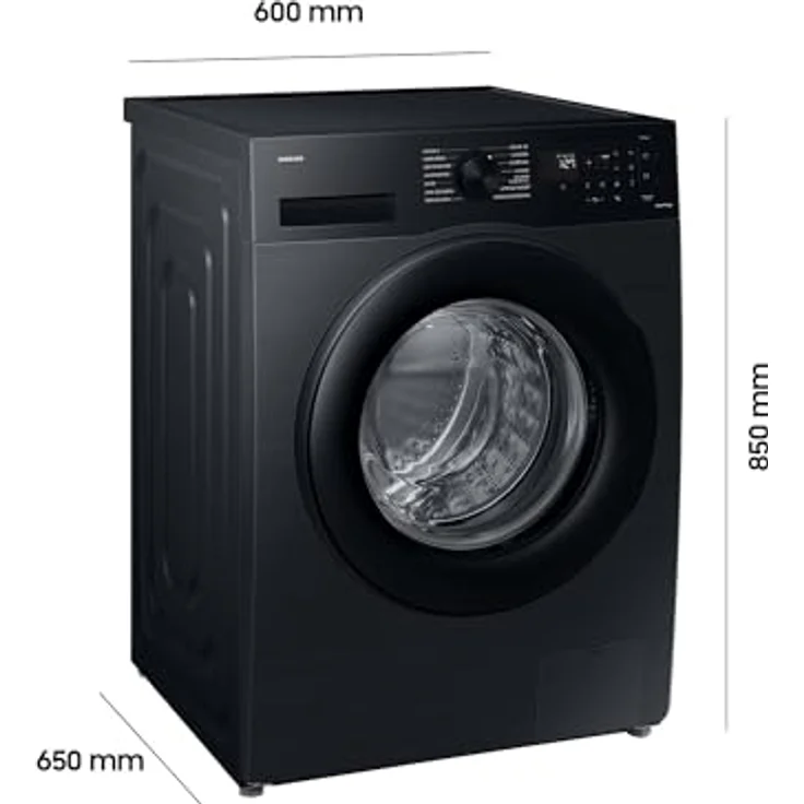 Samsung WW11DG5B25ABEG Waschmaschine, 11 kg, 1.400 U/min, Extra energiesparend, EEK: A (-10%), AI Ecobubble, SmartThings AI Energy Mode, SuperSpeed 39 Min, Hygiene-Dampfprogramm, Schwarz – Bild 3