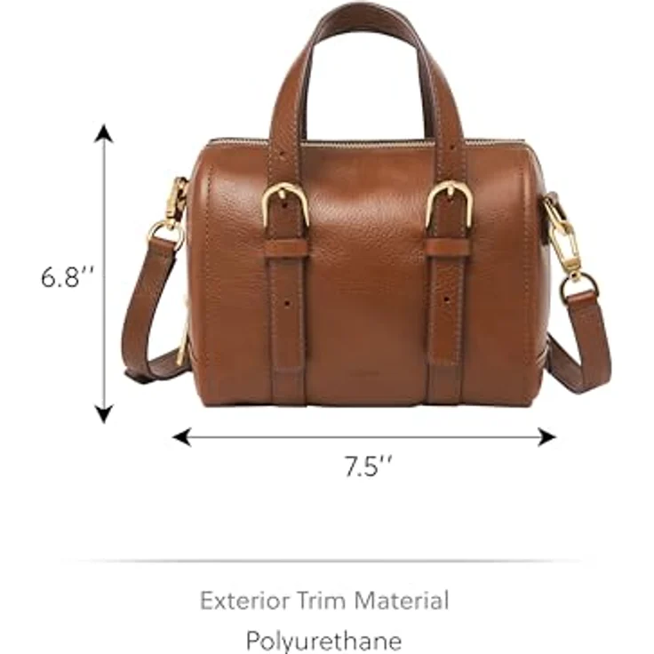 Fossil Umhängetasche Carlie, Leder, stylische Handtasche mit abnehmbarem Umhängeriemen – Bild 5