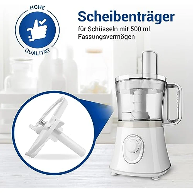VIOKS Antrieb Achse Antriebsachse Flügelrad Ersatzscheibe Ersatz für Braun Scheibenträger 67002059 Multipractic Typ 4243 für 500ml Topf Küchenmaschine – Bild 2