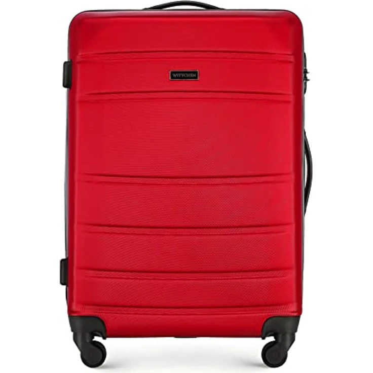 WITTCHEN Mittlerer Koffer Trolley Koffer Reisekoffer aus ABS Hartschalen Trolley 4 Rollen Kombinationsschloss Rot 56-3A-652-35 – Bild 1