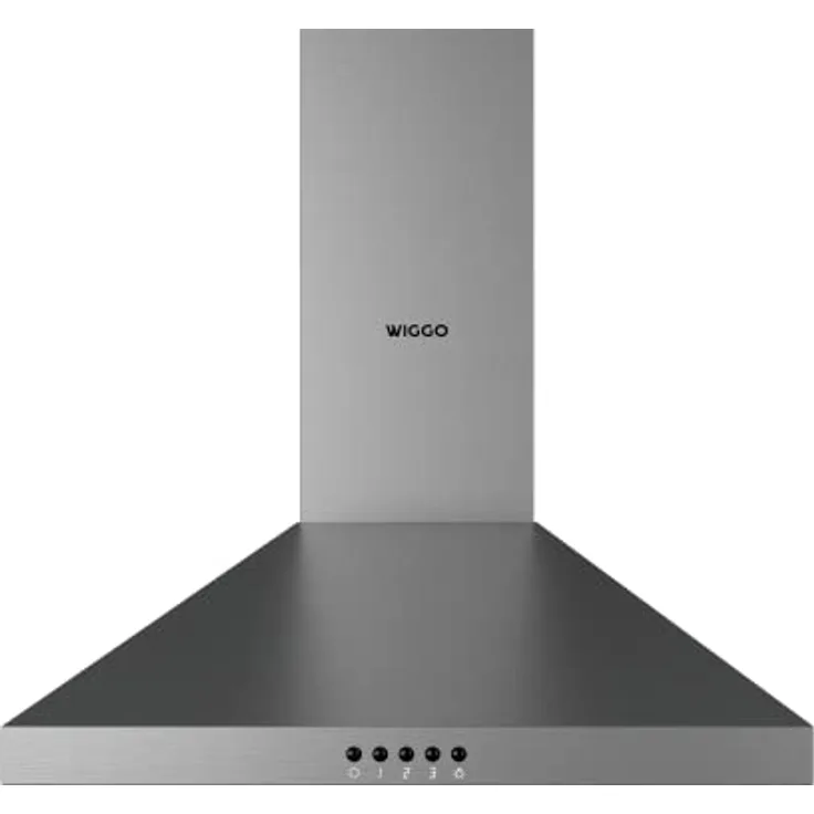 Wiggo Dunstabzugshaube 60cm I Wandhaube für Abluft oder Umluft Dunstabzug 300m³/h mit LED-Beleuchtung & 3 Leistungsstufen I Wandhaube inkl. Fettfilter & 2x Kohlefilter I Abzugshaube Inox