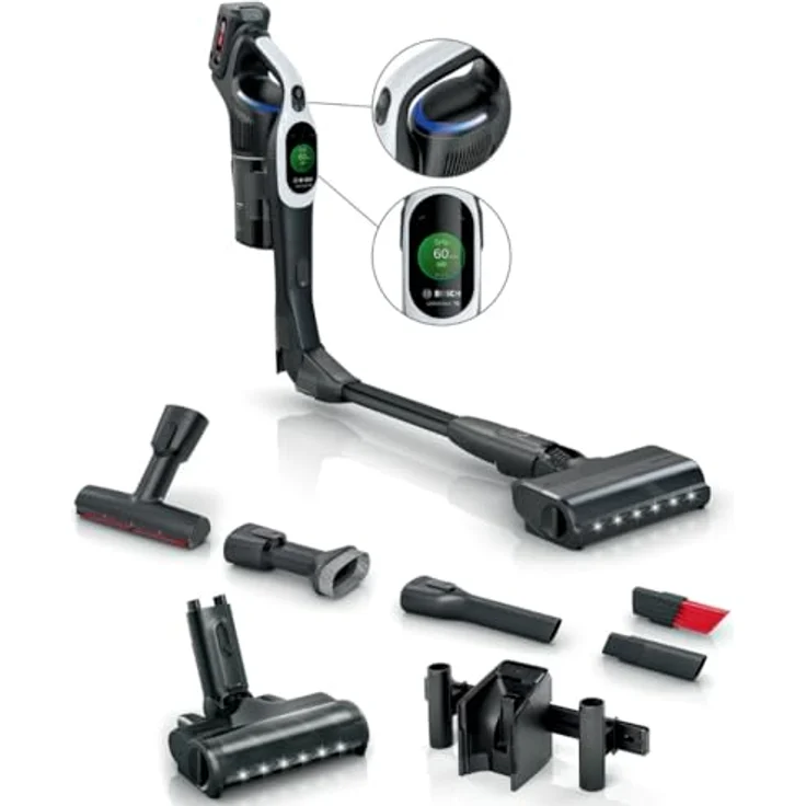 Bosch BCS1041WAC Unlimited 10 Akku-Staubsauger, Weiß, Power-for all kompatibler Austauschbarer 4.0 Ah Akku mit bis zu 80 Minuten Laufzeit – Bild 2