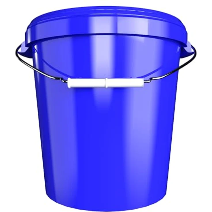 FixedByU Kubekraft 10 Eimer mit Deckel 30 Liter Made in Germany - lebensmittelecht, stabil, luftdicht Blau – Bild 4
