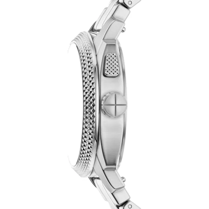 Fossil Machine Uhr für Herren, 41-mm Ana-Digi-Bigtic-Uhrwerk, silberfarbenes Edelstahlband, wasserdicht bis 50 m – Bild 4