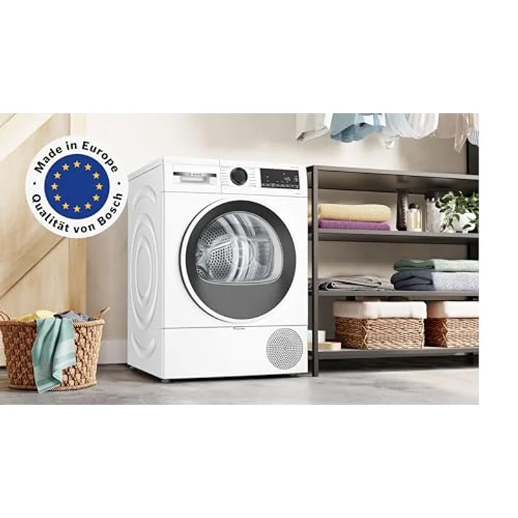 Bosch WTH83VV4, Serie 4 Wärmepumpentrockner, 8 kg, AutoDry, Quick-40-Trocknen, Sensitive-Drying-System, Anti Vibration Design, Touch-Control, 63 dB – Bild 2