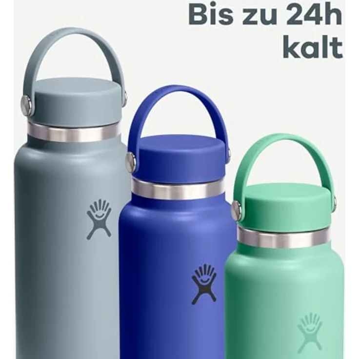 Hydro Flask Wide Flex Cap 1,182 ml (40 oz) Flasche, Edelstahl, auslaufsicher, isoliert, 24 Std. kalt & 12 Std. heiß, Capri Blue – Bild 4