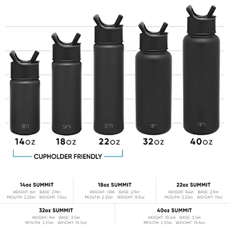 Simple Modern Water Bottle with Straw Lid Vacuum Insulated Stainless Steel Metal Thermos Bottles | Reusable Leak Proof BPA-Free Flask for Gym, Travel, Sports | Summit Collection | 22oz, Almond Birch – Bild 4