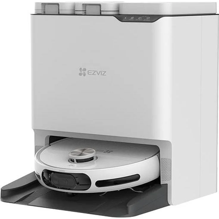 EZVIZ CS-RS20-MAX-TGA2, Staubsauger Roboter mit beutellosem Staubbehälter, Nasswischfunktion und Smart Home-Kompatibilität, Weiss