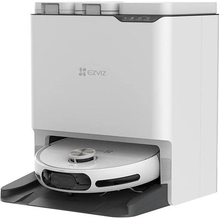 EZVIZ CS-RS20-MAX-TGA2, Staubsauger Roboter mit beutellosem Staubbehälter, Nasswischfunktion und Smart Home-Kompatibilität, Weiss