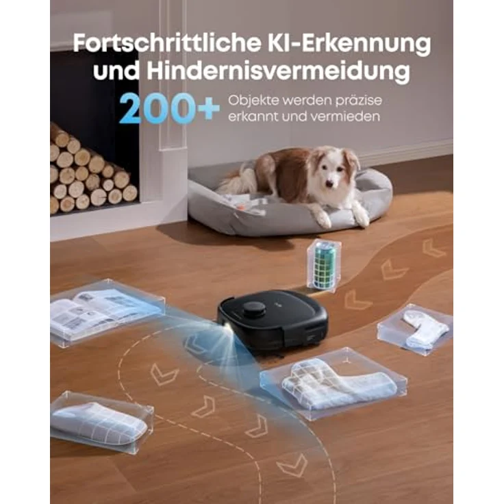 eufy Saugroboter Omni E28 HydroJet, 20000Pa Saugkraft, mit Tiefenreinigung, Wischfunktion, All-in-One-Station, App Control – Bild 9
