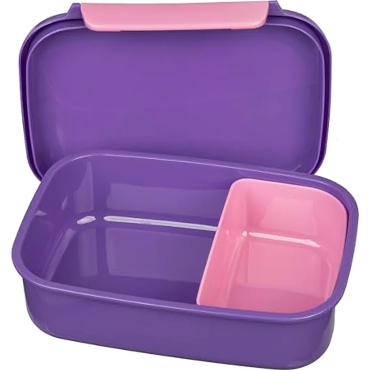 Unicorn Academy Lunchbox Lila, Brotdose 18 x 14 x 6 cm für Schule und Freizeit, leicht und kompakt – Bild 2