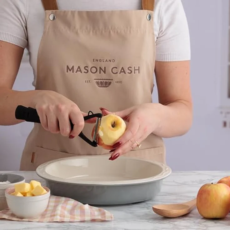 Mason Cash Auflaufform, Steinzeug, grau und creme glasiert, ideal für Lasagne, Aufläufe, Kuchen – Bild 5