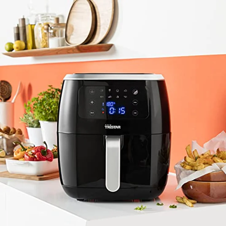 Smartwares Digitale Crispy Fryer Heißluftfritteuse XXL, ohne Fett, 1800 Watt, 6 Liter Fassungsvermögen, schwarz, Kunststoff – Bild 2