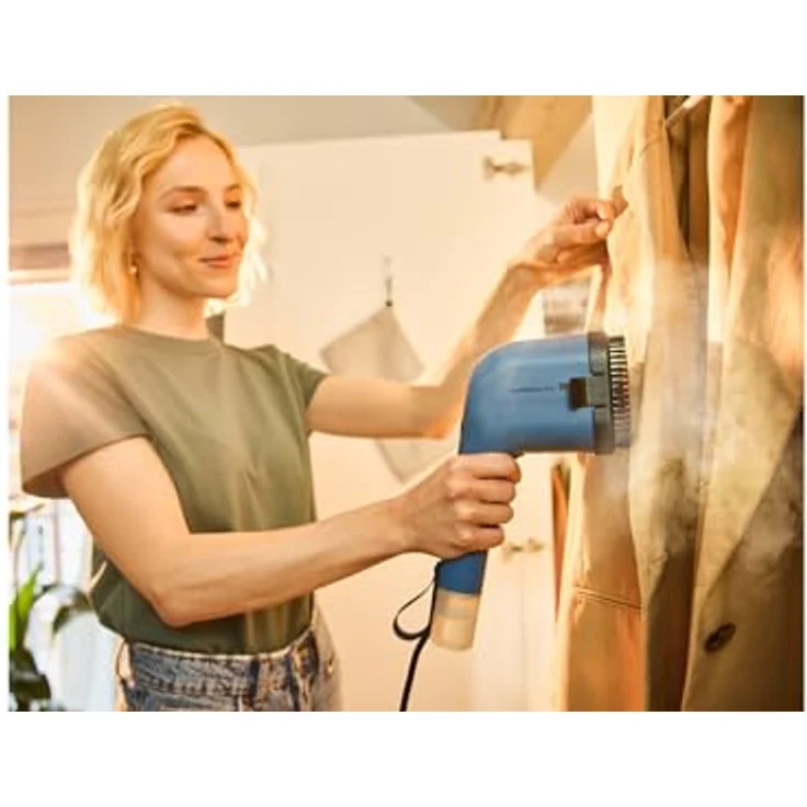 Braun QuickStyle 3 GS3024BL, kompakter Dampfglätter mit schneller Aufheizung, 22 g/min Dampfleistung, 120 ml abnehmbarer Wassertank, hitzebeständige Tasche, 1100W, Blau – Bild 5