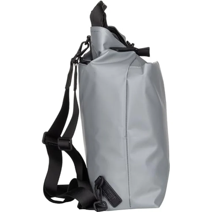 Jost Tolja Henkeltasche mit Laptopfach für Geräte bis 38 cm, Grau, aus robustem Polyurethan, abnehmbarer Umhängeriemen – Bild 5