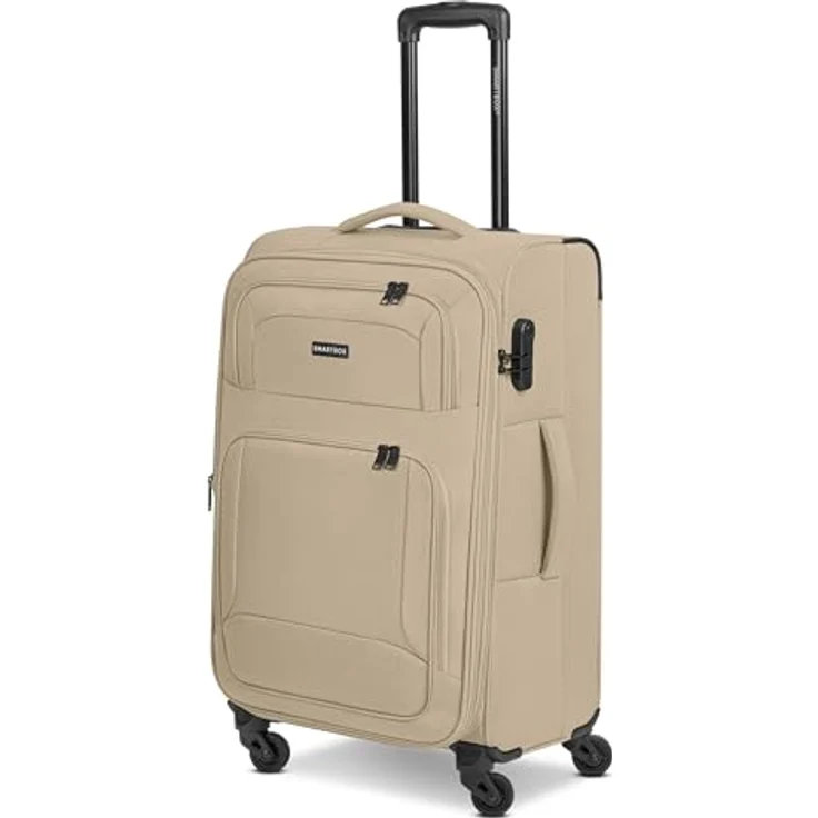 SMARTBOX Weichgepäck Check-in Koffer für Damen & Herren | Mittelgroßer Trolley 41 x 27 x 67 cm | 4 Rollen & Zahlenschloss | erweiterbar mit Dehnfalte | leichte 3,1 kg (Edition 04) – Bild 1