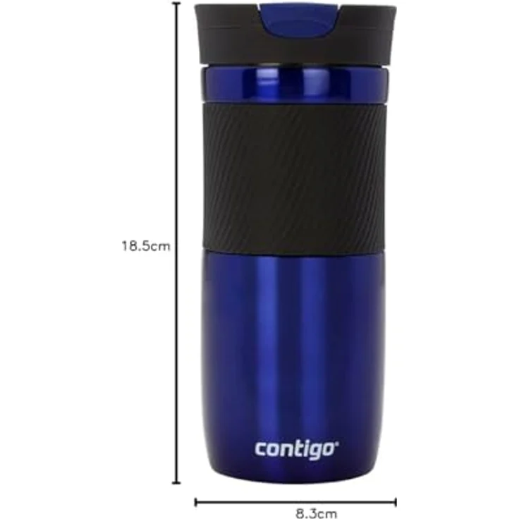Contigo Thermobecher Byron Snapseal, Edelstahl Isolierbecher, Kaffebecher to go, auslaufsicher, spülmaschinenfester Deckel BPA-frei, 470 ml – Bild 10