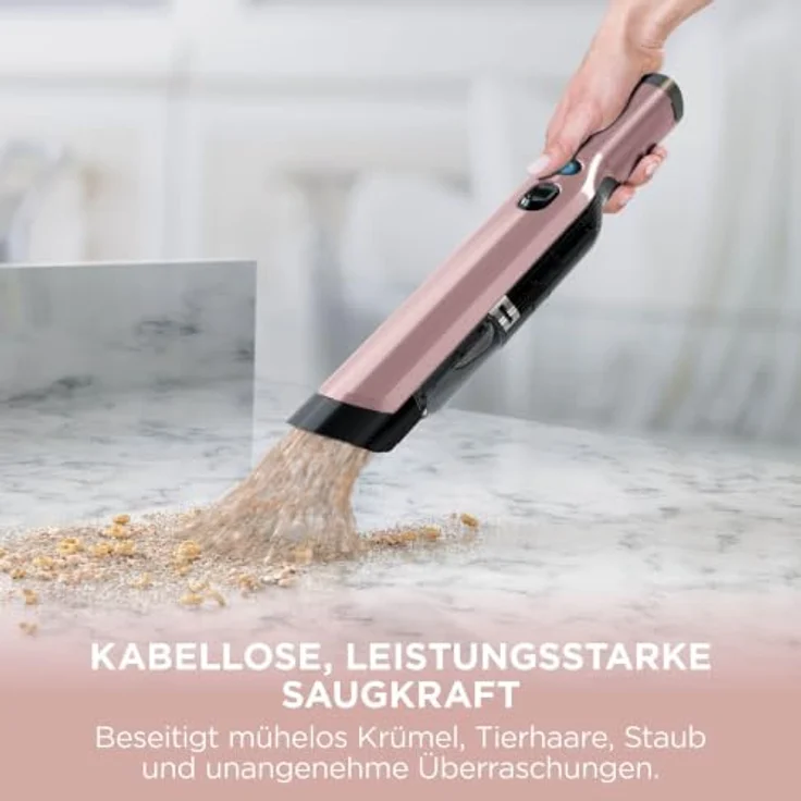 Shark WandVac WV201EUPK, Akku Handstaubsauger mit Ladestation, Tierhaar-Aufsatz, rosa – Bild 2