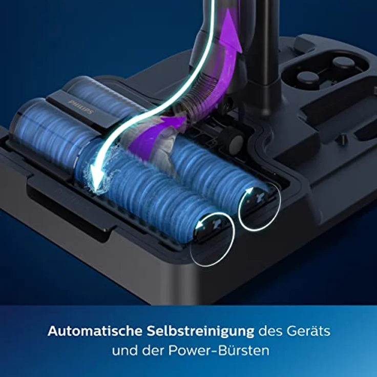 Philips XW9383/01 AquaTrio Cordless 9000 Series Waschsauger, 45 min Akkubetrieb, Akkuwechsel-Option, Nass- und Trockensaugen, schwarzgrau kupfer – Bild 6