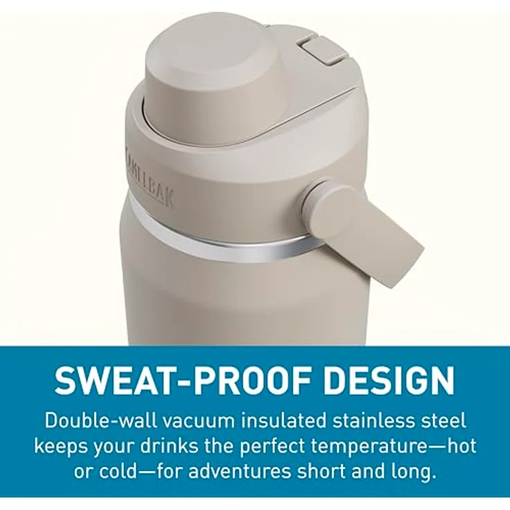 CAMELBAK Thrive Chug Wasserflasche, isolierter Edelstahl, 740 ML, auslaufsicher, leicht zu tragen, Stein – Bild 5
